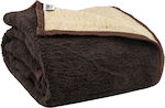 Beauty Home Single Hotel Blanket Hotel Acrylic Blanket Brown 160x220cm