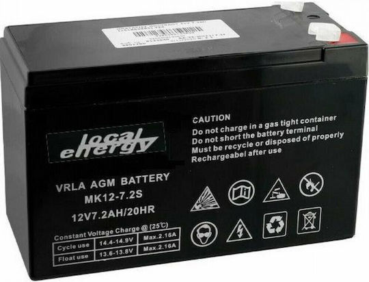 Local Energy Μπαταρία UPS με Χωρητικότητα 7.2Ah και Τάση 12V