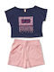 Kinder-Set mit Shorts Sommer 2Stück Blau