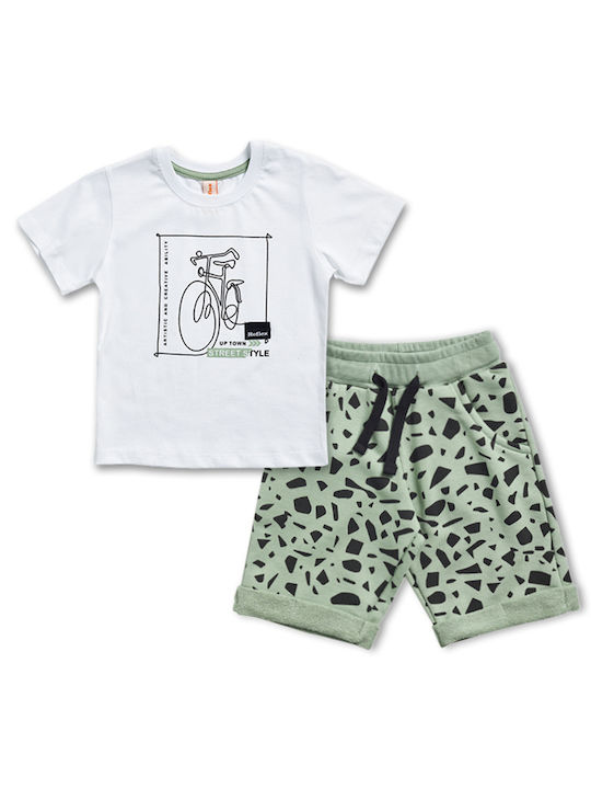 Kinder-Set mit Shorts Sommer 2Stück Weiß