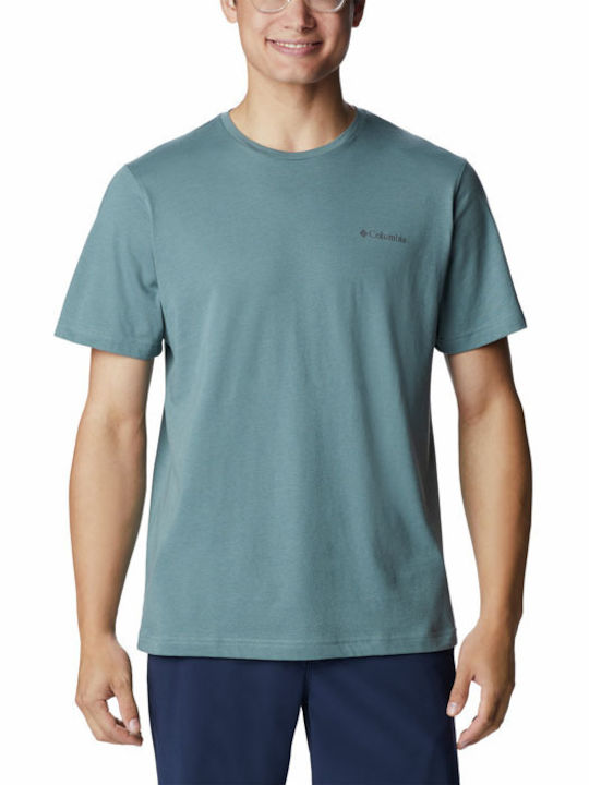 Columbia Thistletown Hills T-shirt Bărbătesc cu Mânecă Scurtă Albastru Petrol