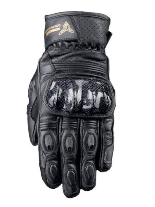 Nordcode X-Force Summer Men's Motorcycle Gloves Leather Black
