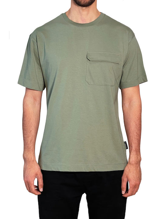 3Guys Edwin T-shirt Bărbătesc cu Mânecă Scurtă Verde
