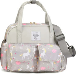 Lequeen Shoulder/Hand Diaper Bag Unicorn Gray 32x9x25cm.