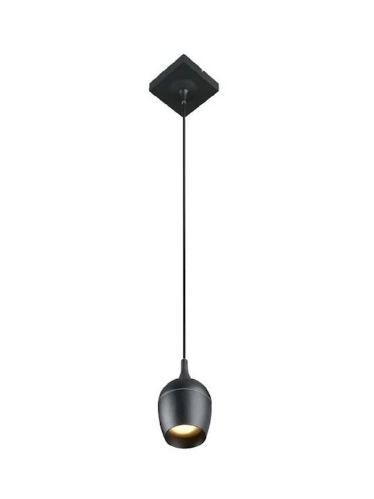 Lucide Lightning Preston Pendant Light Single-Light for Socket GU10 Black