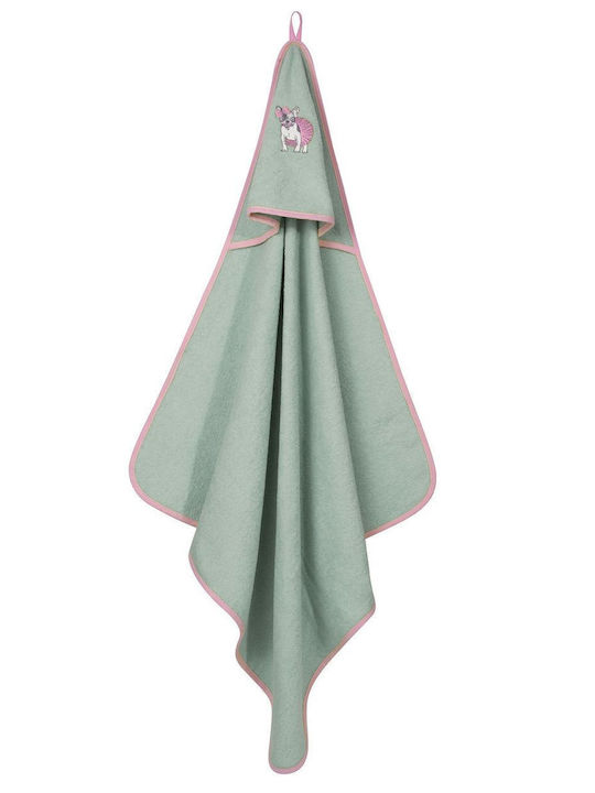 Greenwich Polo Club Hooded Baby Bath Towel Mint - Pink