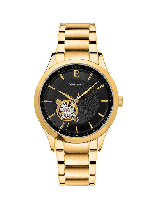 Pierre Lannier Ρολόι Αυτόματο με Μεταλλικό Μπρασελέ σε Χρυσό χρώμα