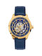 Pierre Lannier Watch Chronograph Automatic with Blue Leather Strap