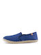 433-16400 Leather Men's Espadrilles in Blue Color