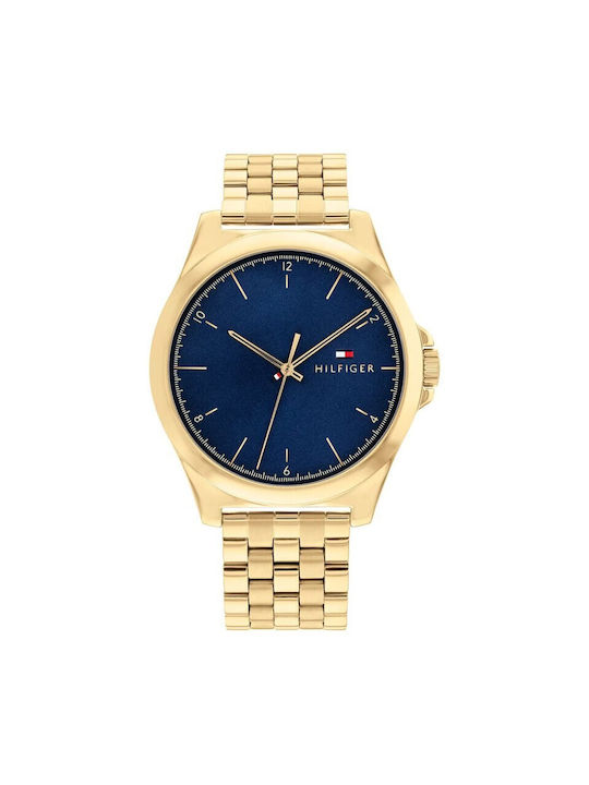 Tommy Hilfiger Νorris Watch Battery with Gold Metal Bracelet