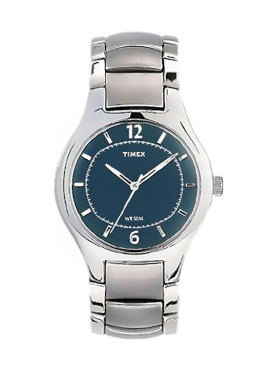 Timex Women's Watch 37mm Battery with Silver Stainless Steel Bracelet