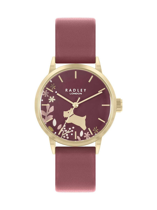 Radley Γυναικείο Ρολόι 31mm Μπαταρίας με Μπορντό Δερμάτινο Λουράκι