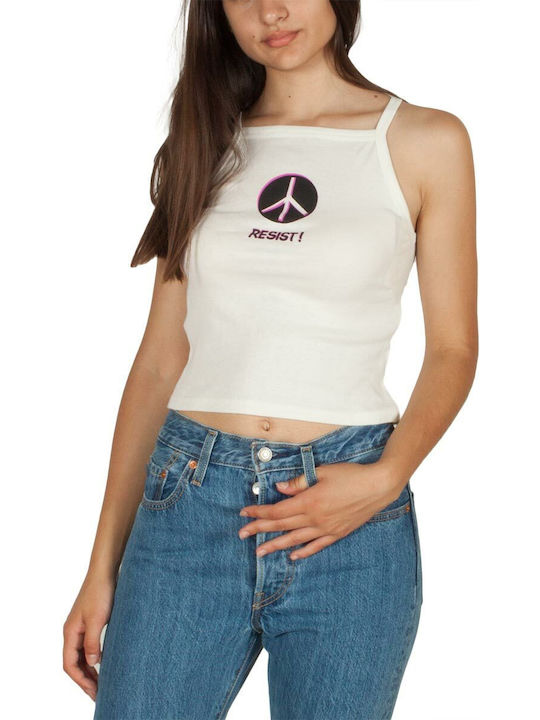 Obey Resist bluză pentru femei semi-albă - 266831253