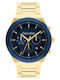 Calvin Klein Fearless Ανδρικό Ρολόι 44mm Χρονογράφος Μπαταρίας με Χρυσό Μεταλλικό Μπρασελέ