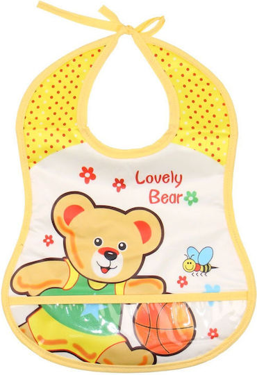 Buude Waterproof Bib Fabric with Lace Band Yellow