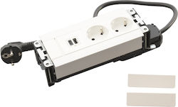 Legrand Multilink Διπλή Πρίζα Ρεύματος Γραφείου με 2 Θύρες USB Legrand Multilink Διπλή Πρίζα Ρεύματος Γραφείου με 2 Θύρες USB