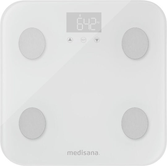Medisana BS 600 Connect Square Smart Cantar Cu Analizator de Grăsime Corporală in culoare Alb