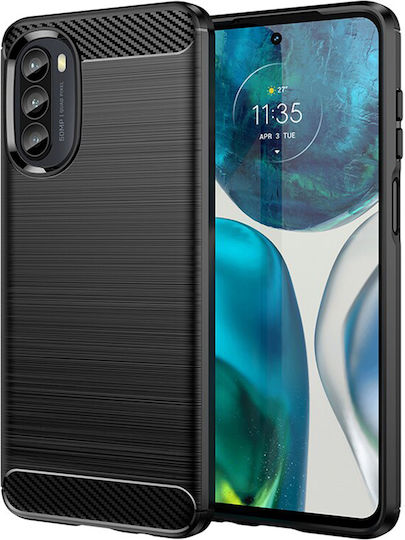 Techsuit Carbon Back Cover Silicone Black (Moto G52)