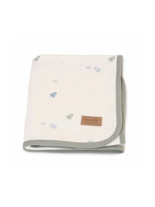 Bonjour Bebe Swaddle Blanket White 65x80cm