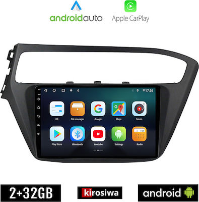 Kirosiwa Ηχοσύστημα Αυτοκινήτου για Hyundai i20 2019> (Bluetooth/USB/AUX/WiFi/GPS/Apple-Carplay/Android-Auto) με Οθόνη Αφής 9"