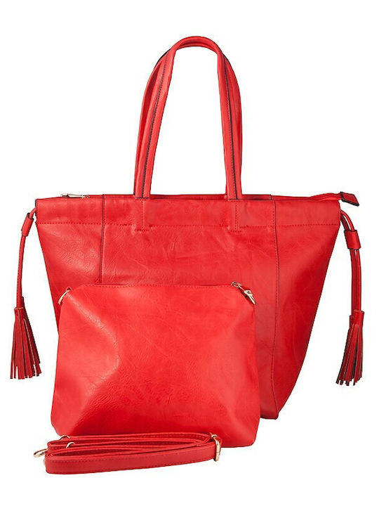 SHOULDER BAG SET WITH NESSER 19326_RED