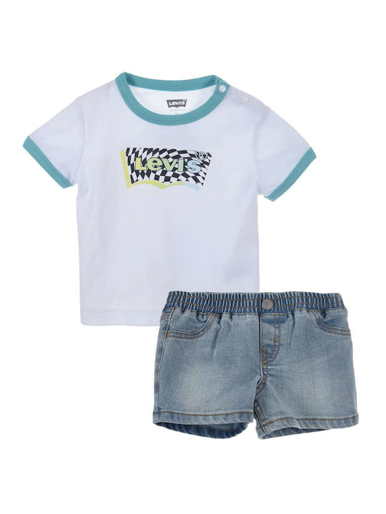 Levi's Kids Set with Shorts Summer 2pcs White