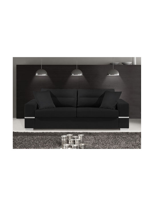 Fenia Two-Seater Couch Black 165x90x90 cm