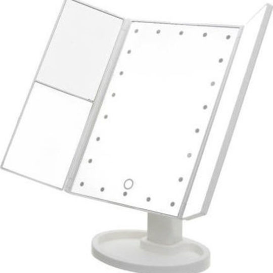 Factory Makeup Mirror Tabletop with Light 28x28cm White