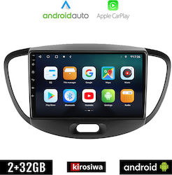 Kirosiwa Car-Audiosystem für Ford Ranger Hyundai i10 2008-2013 (Bluetooth/USB/AUX/WiFi/GPS/Apple-Carplay/Android-Auto) mit Touchscreen 9"