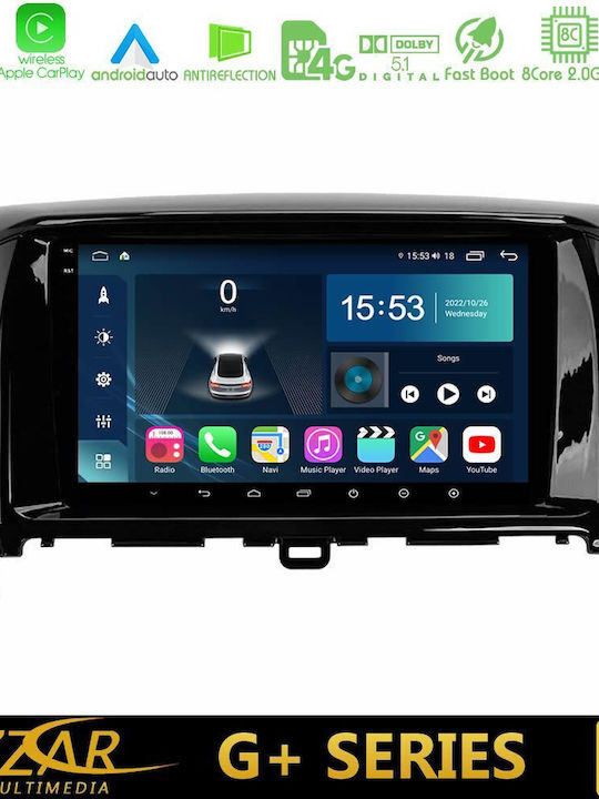 Bizzar Car Audio System for Mitsubishi Eclipse Cross / Eclipse Hyundai i10 2021-2022 (Bluetooth/USB/WiFi/GPS/Apple-Carplay/Android-Auto) with Touch Screen 9"