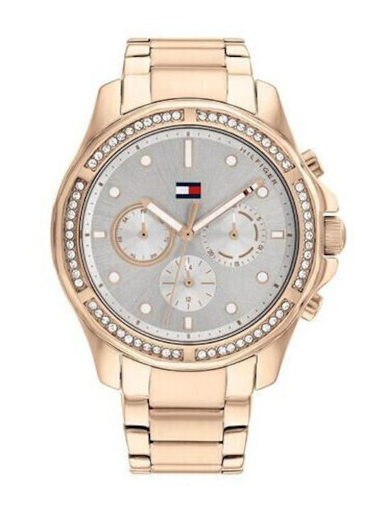 Tommy Hilfiger Brooklyn Γυναικείο Ρολόι 40mm Μπαταρίας με Ροζ Χρυσό Ατσάλινο Μπρασελέ