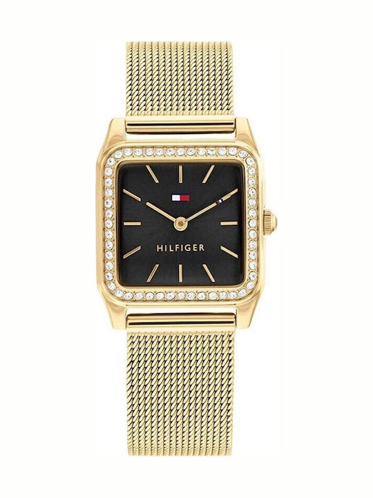 Tommy Hilfiger Γυναικείο Ρολόι 30mm Μπαταρίας με Χρυσό Μεταλλικό Μπρασελέ