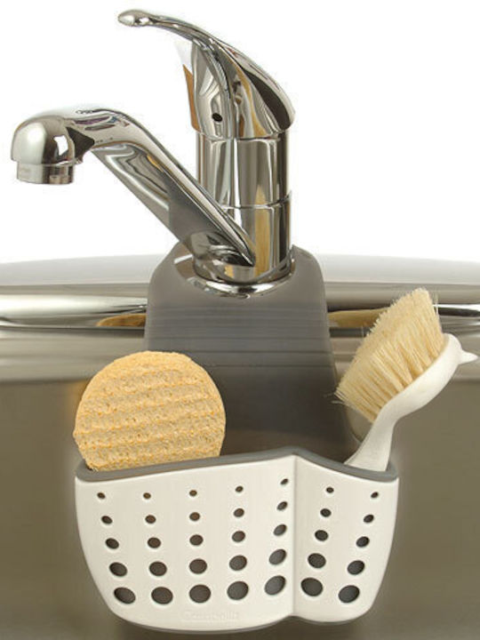 Veltihome Kitchen Sink Organizer Made of White Plastic