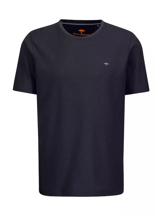 Fynch Hatton T-shirt Bărbătesc cu Mânecă Scurtă Albastru marin