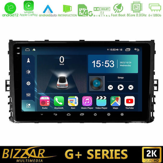 Bizzar Автомобилна Аудио Система (Блутут/USB/WiFi/GPS/Apple-Carplay/Android-Auto) с Тъчскрийн 9"