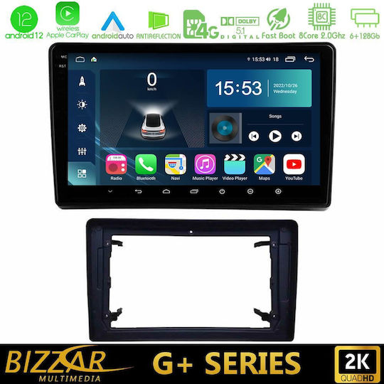 Bizzar Car Audio System for Jeep Commander / Compass / Grand Cherokee / Patriot Dodge Caliber / Charger Chrysler 300C 2021-2022 (Bluetooth/USB/WiFi/GPS/Apple-Carplay/Android-Auto) with Touch Screen 10"