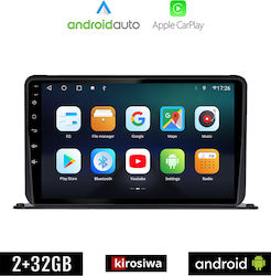 Kirosiwa Sistem Audio Auto (Bluetooth/USB/WiFi/GPS/Apple-Carplay/Android-Auto) cu Ecran Tactil 9"