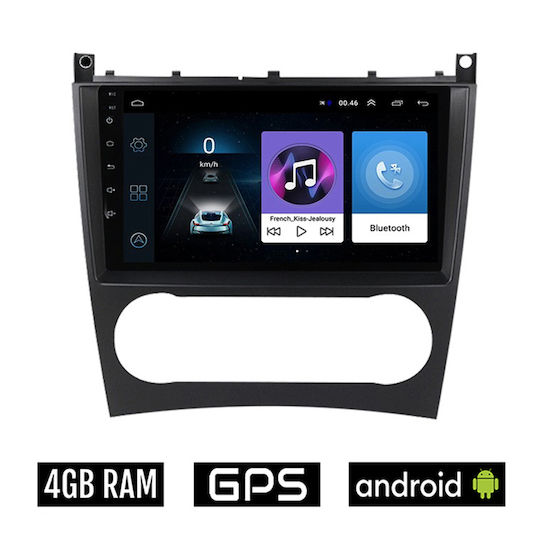 Ηχοσύστημα Αυτοκινήτου για Mercedes-Benz C Class / CLC Class 2004-2008 (Bluetooth/USB/WiFi/GPS/Apple-Carplay/Android-Auto) με Οθόνη Αφής 9"