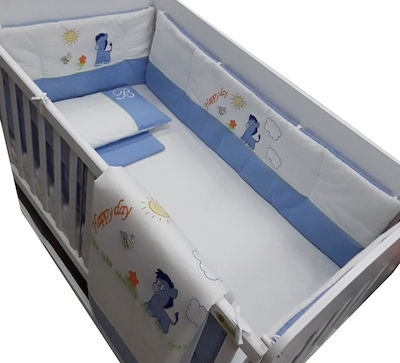 Beboulino Baby Crib Bedding Set 9pcs Blue