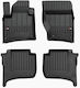 Frogum Set of Front and Rear Mats 4pcs Tray Type for Volkswagen Touareg Porsche Cayenne 2010-2017 Black