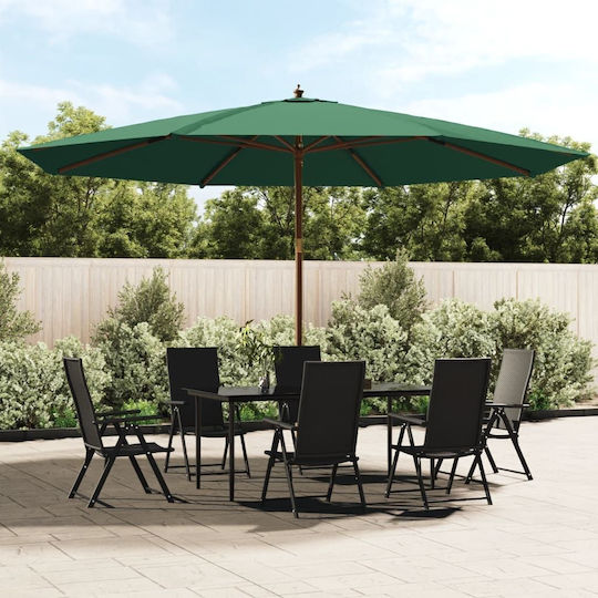 Umbrelă De podea Rotundă De lemn Verde D4m 363176