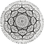 Round Beach Towel Pestemal 150 cm