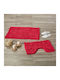 Whitegg Bath Mats Set Microfiber Toilet PT007-5 Red 2pcs