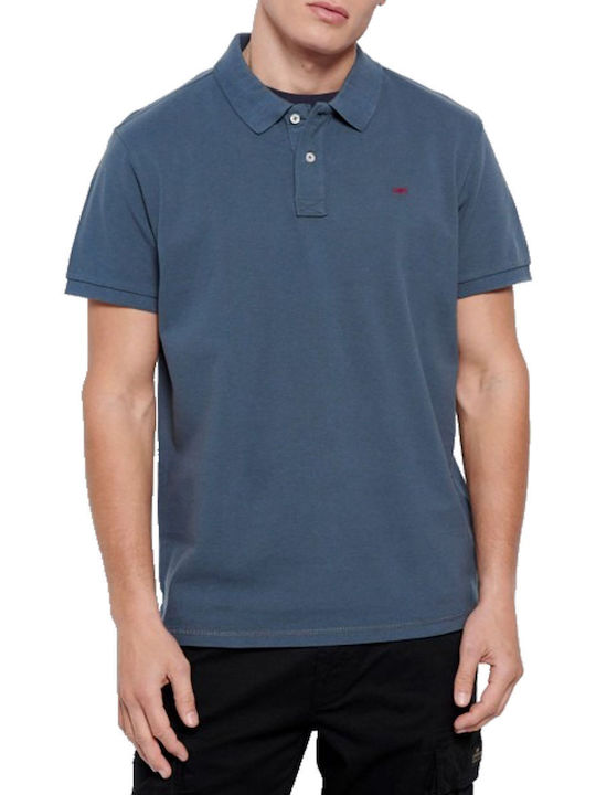 Funky Buddha Men's Blouse Polo Blue Coral