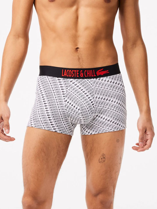 Lacoste Men's Boxer White with Patterns