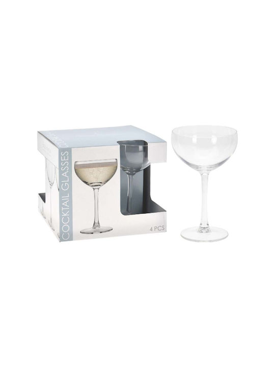 Excellent Houseware Σετ Ποτήρια Κοκτέιλ/Ποτού από Γυαλί Κολωνάτα 240ml 4τμχ