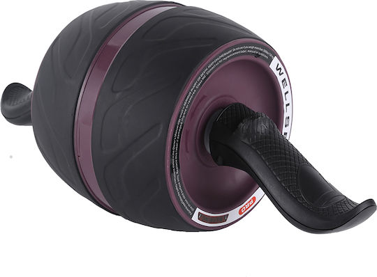 AB-Carver Pro WT-E56 Ρόδα Κοιλιακών Μαύρη με Αντιολισθητικές Λαβές και Στρωματάκι για τα Γόνατα