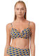 Minerva Triangle Bikini Top with Adjustable Straps Blue