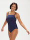 Athletic Swimsuit Navy Blue