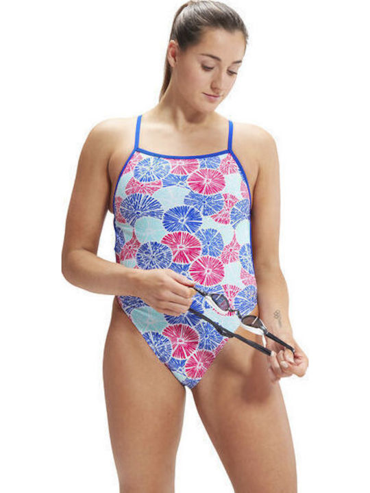 Speedo Αθλητικό Ολόσωμο Μαγιό Blue/Pink